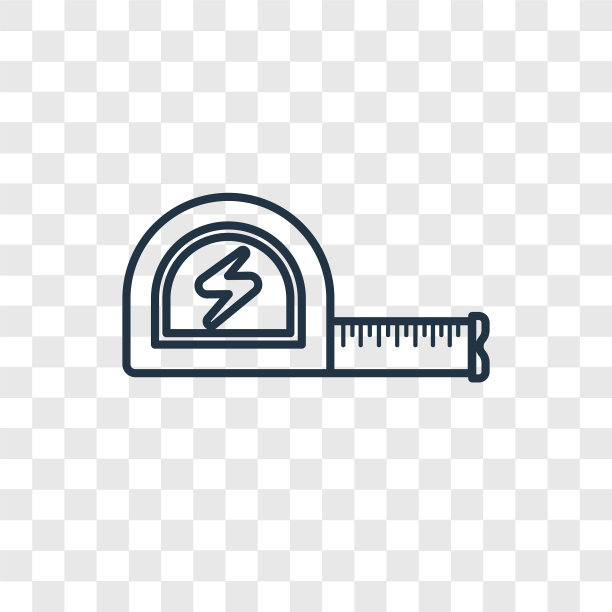 测量卷尺概念线性图标隔离图片下载