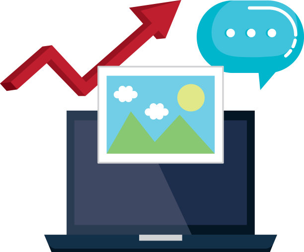 带图片文件和箭头统计的笔记本电脑图片下载