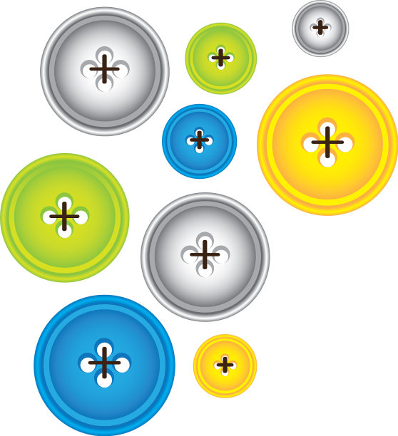 彩色气泡与数字图标图片下载