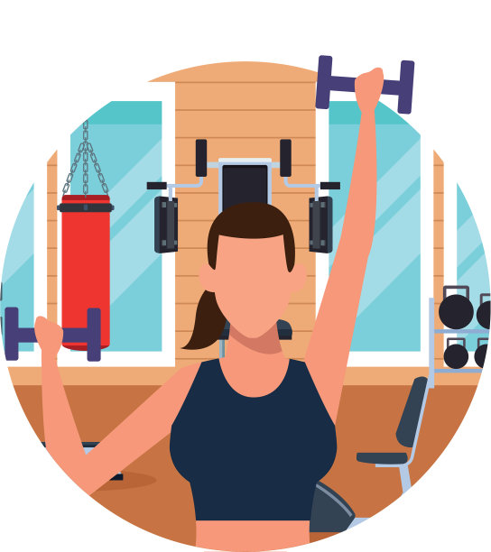 健身房的女人图片下载