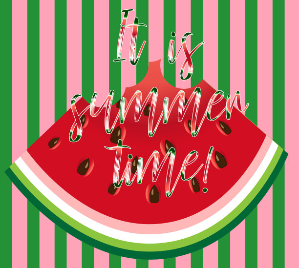 西瓜切片背景，种子和皮图片下载