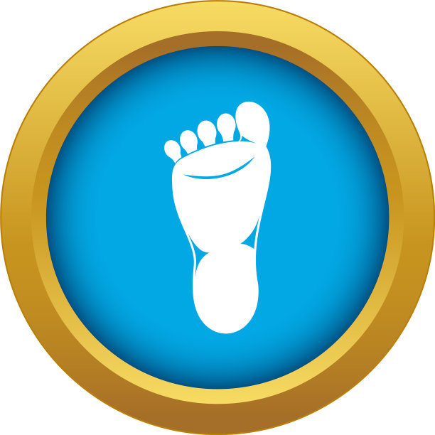 脚左腿图标蓝色孤立图片下载