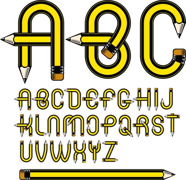 一组孤立的大写字母图片下载