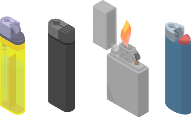 点烟器图标设置等距样式图片下载