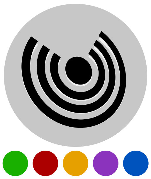 用同心圆发射射线的图标图片下载