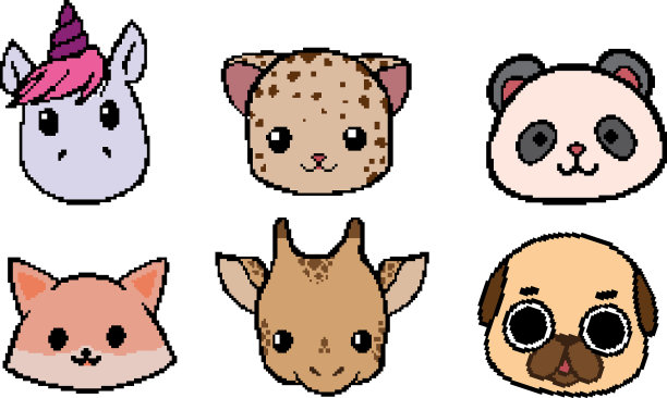 像素动物人脸采集图片下载