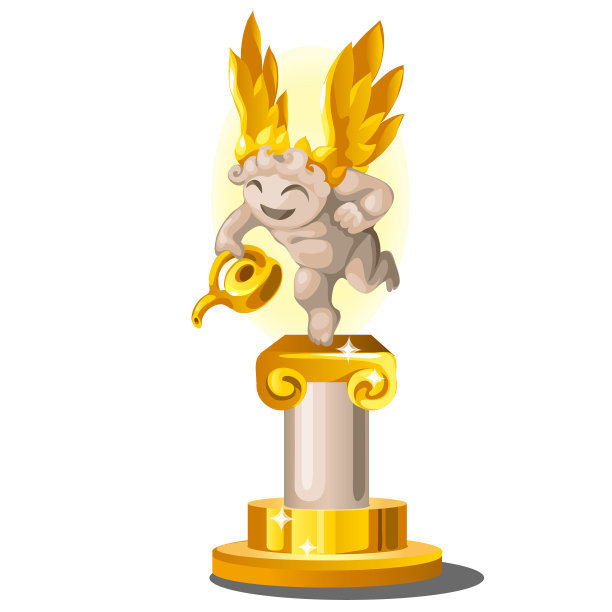 用黄金和石头做成的滑稽雕像图片下载