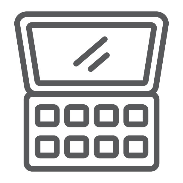 眼影盘线性图标，化妆品图片下载