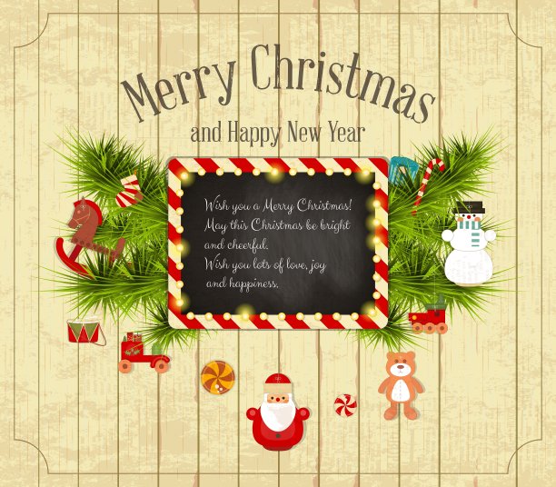 圣诞卡和新年卡图片下载