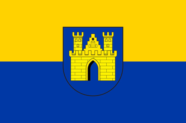 北莱茵-威斯特伐利亚的弗罗伊登堡旗图片下载