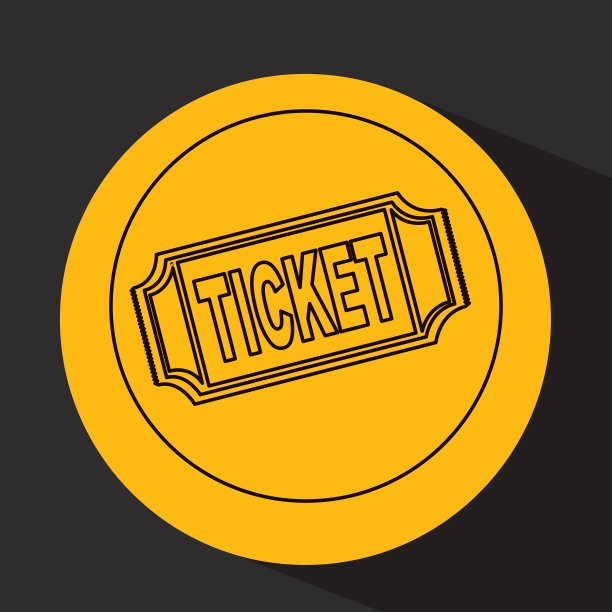 剪影头概念电影票图片下载