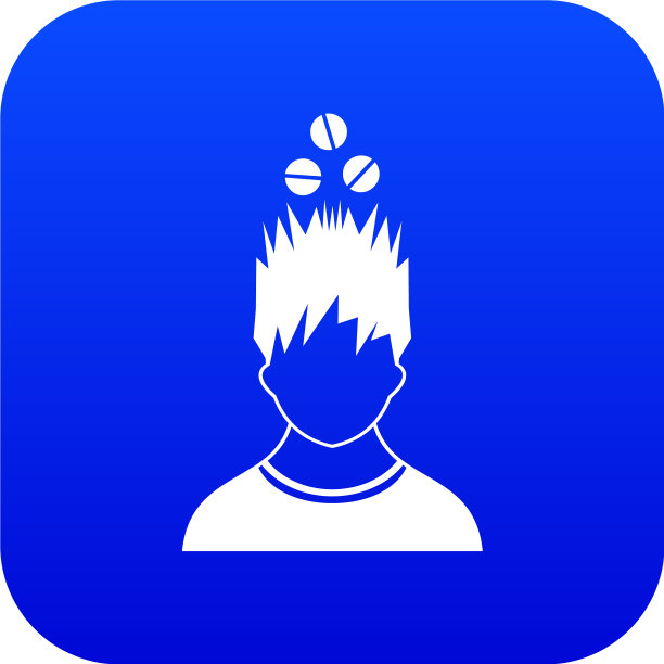 头上戴着平板电脑的人，数字蓝色图标图片下载