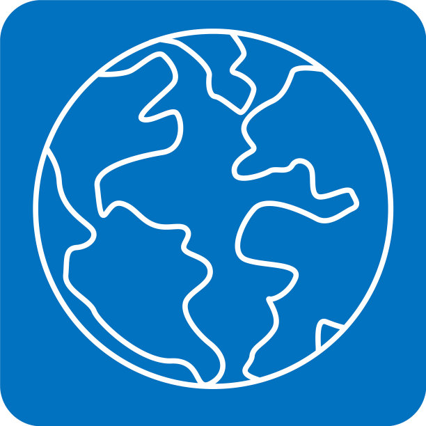 地球符号行星概念全球图标扁平图片下载