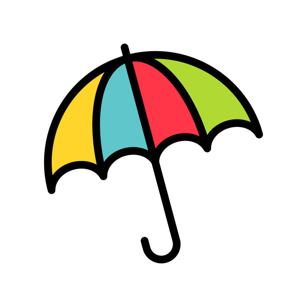 可编辑的雨伞春季图标图片下载