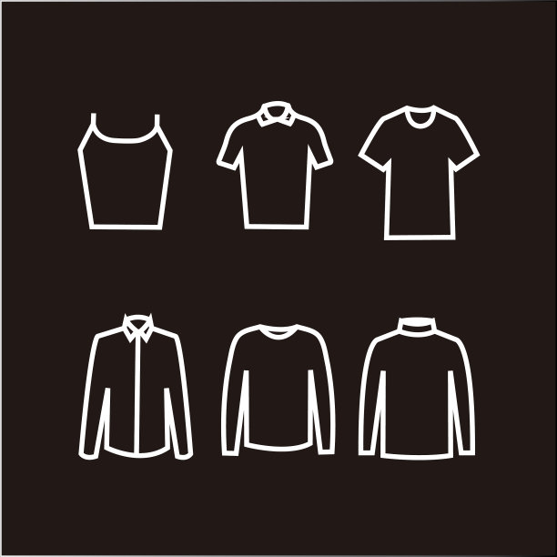衣服图标在黑暗的背景图片下载