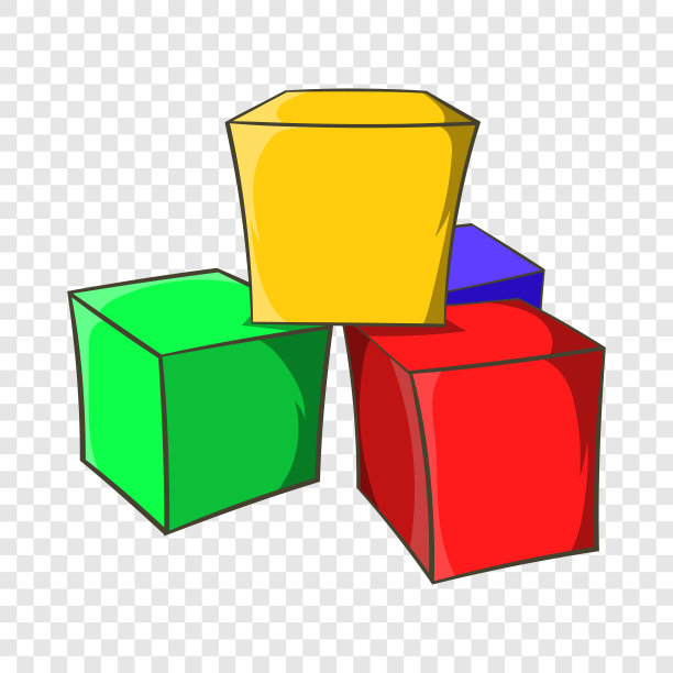 宝宝立方体图标卡通风格图片下载