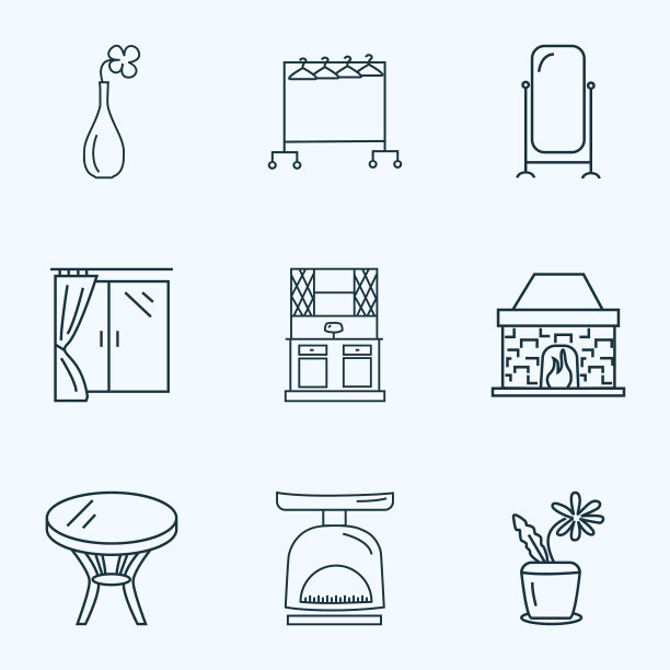 装饰图标系列风格集服装摇滚图片下载