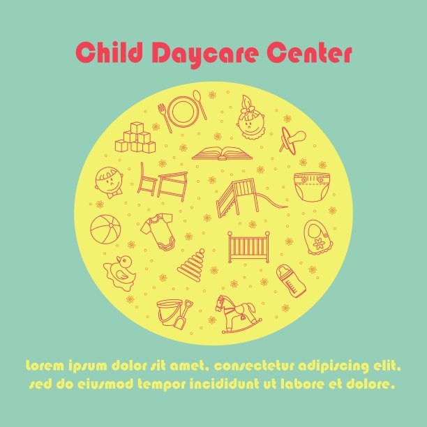 卡片与婴儿细线图标图片下载