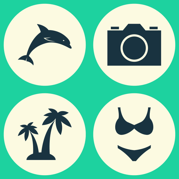 季节图标集合树哺乳动物图片下载