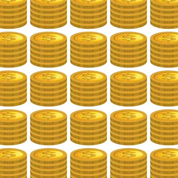 硬币钱币图案孤立图标图片下载