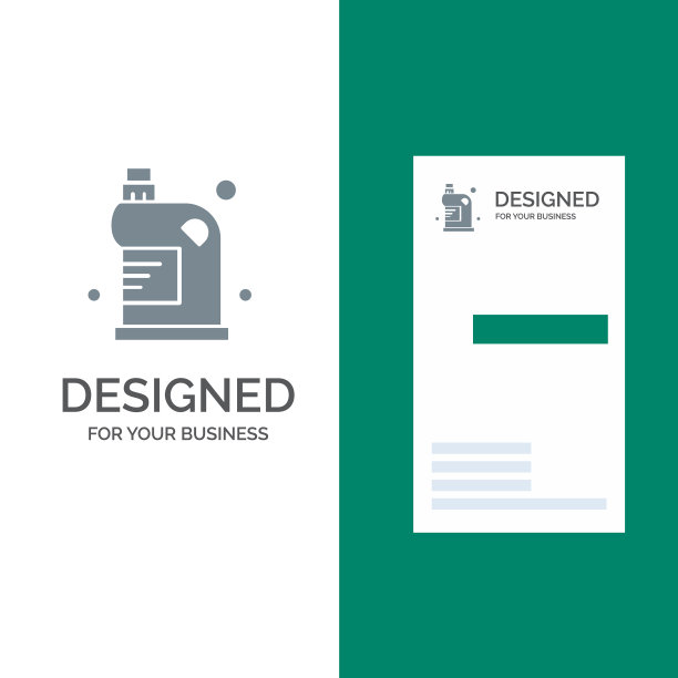 清洁清洁家用排水液灰色标志图片下载