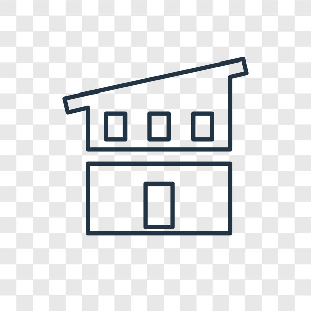 鸡舍概念线性图标孤立上图片下载