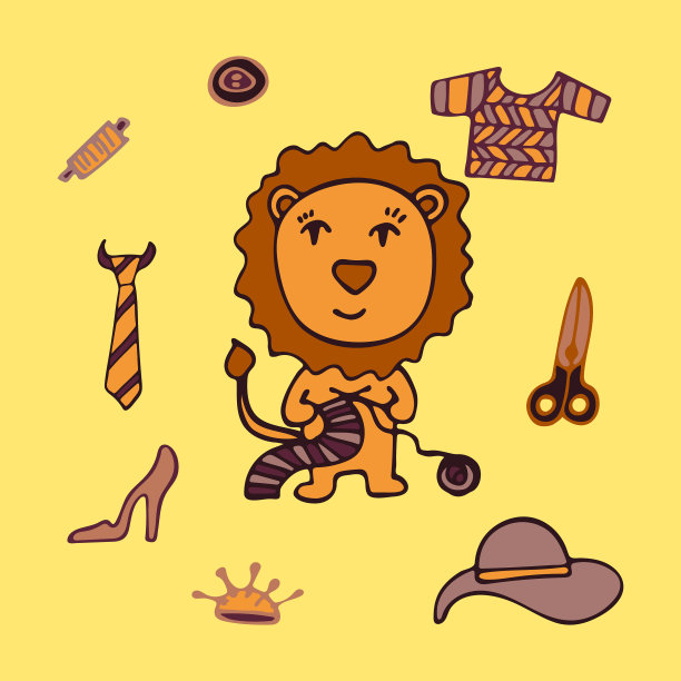 可爱的彩色狮针女编织围巾图片下载