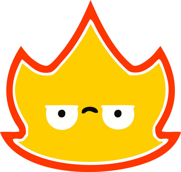 平色复古卡通火图片下载