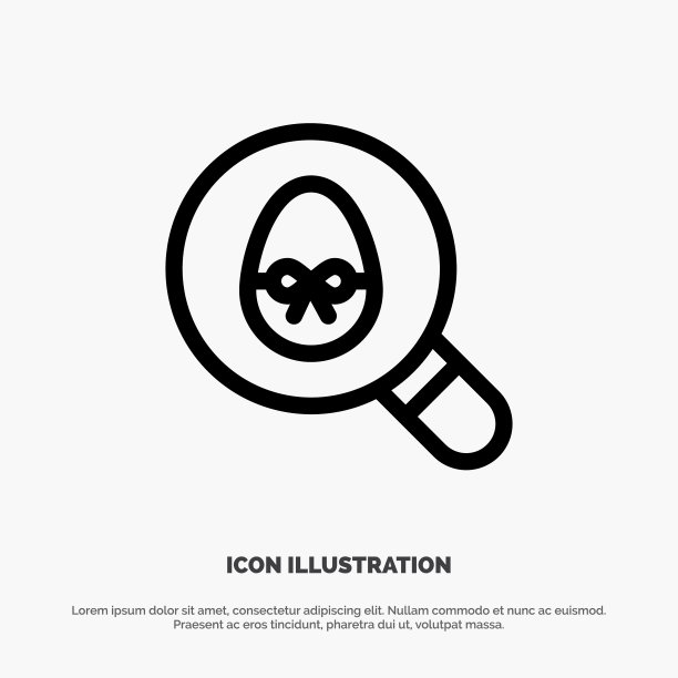 搜索蛋复活节假日线图标图片下载