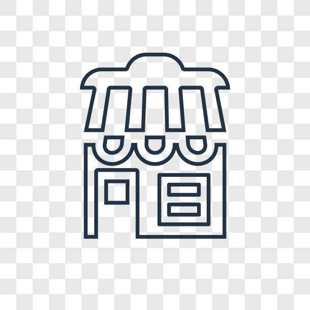 餐厅概念线性图标图片下载
