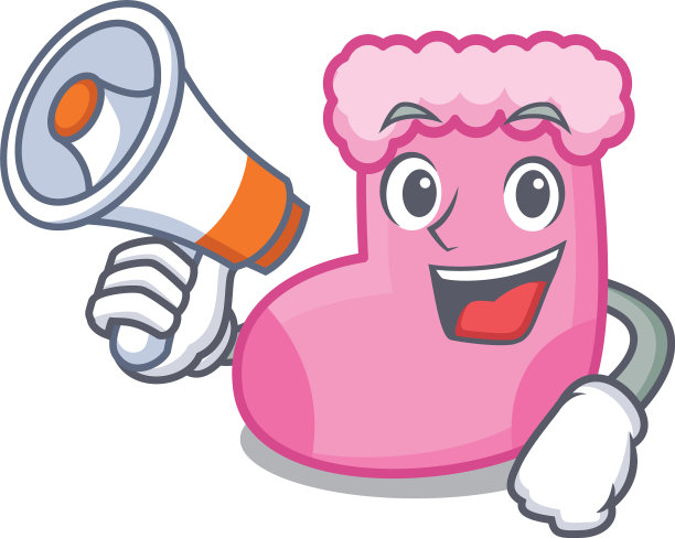 带有卡通人物风格的扩音器袜图片下载