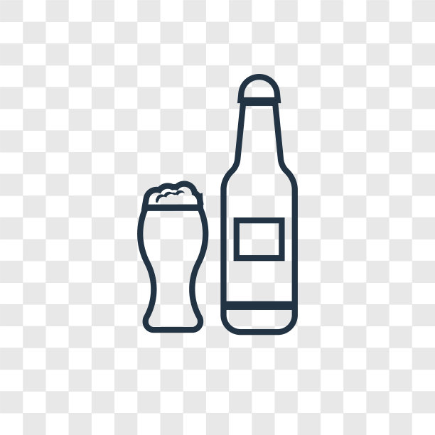 一杯啤酒线性概念图标图片下载