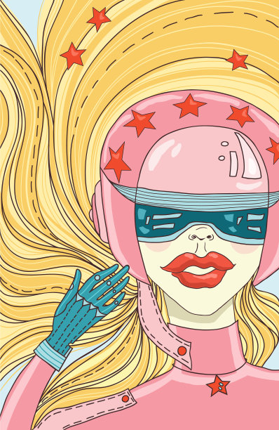 女孩骑摩托车图片下载