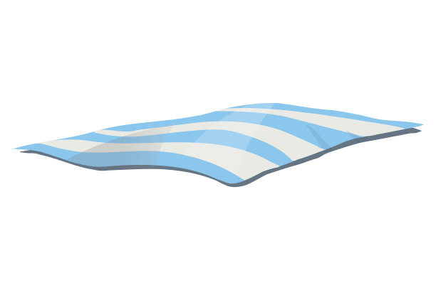 白色背景上的卡通沙滩垃圾图片下载