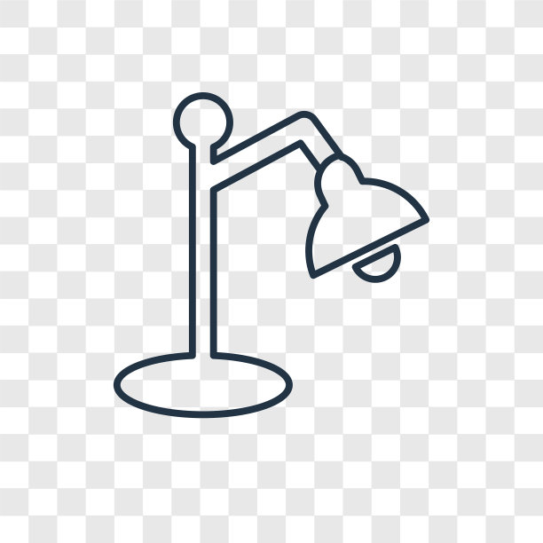 台灯概念线性图标隔离图片下载