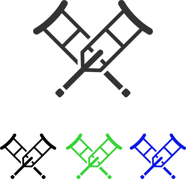 拐杖平图标图片下载
