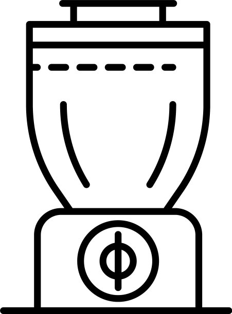 奶昔搅拌机图标轮廓风格图片下载