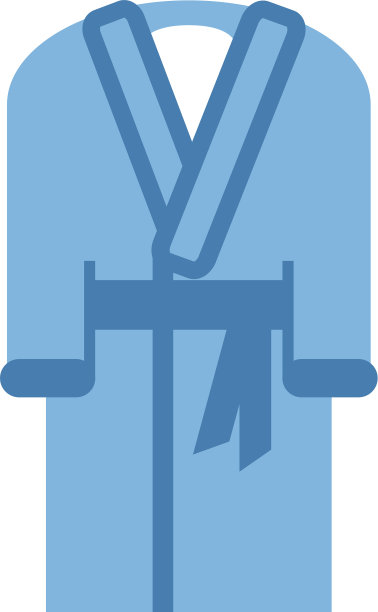 蓝色平底睡袍图片下载