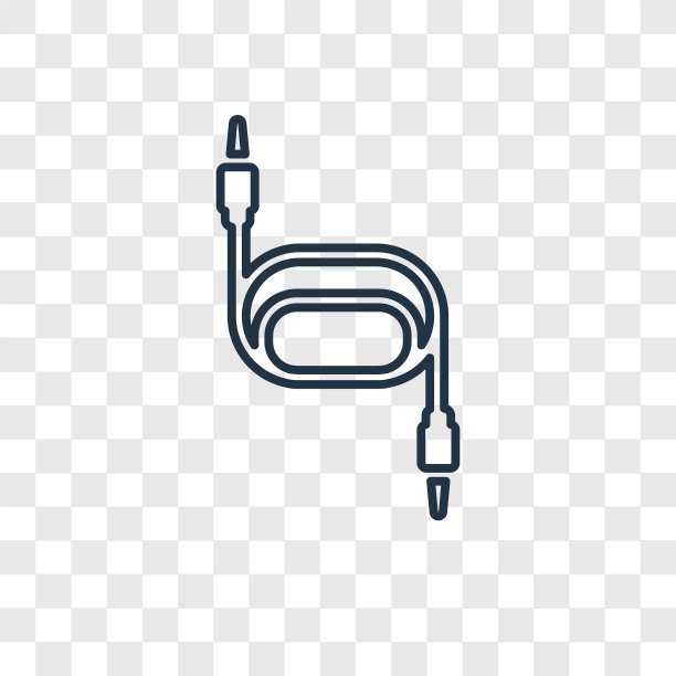 声音电缆概念线性图标隔离图片下载