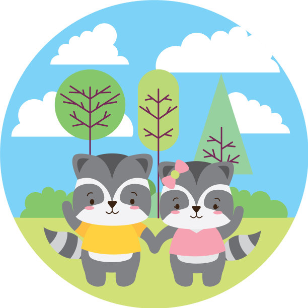 可爱的卡通动物图片下载