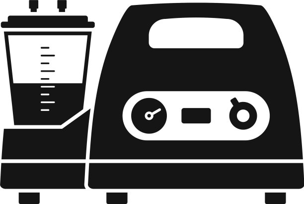 医用肺设备图标简约风格图片下载