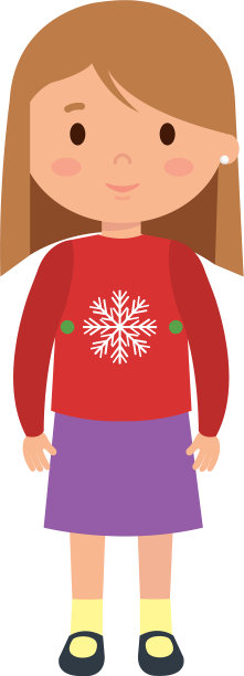 小女孩穿着冬天的衣服图片下载