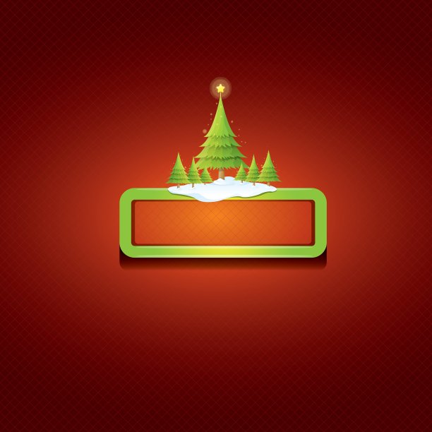 圣诞绿纽扣配圣诞树图片下载