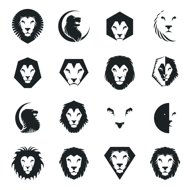 狮子脸上的纹章元素设置纹章的外套图片下载