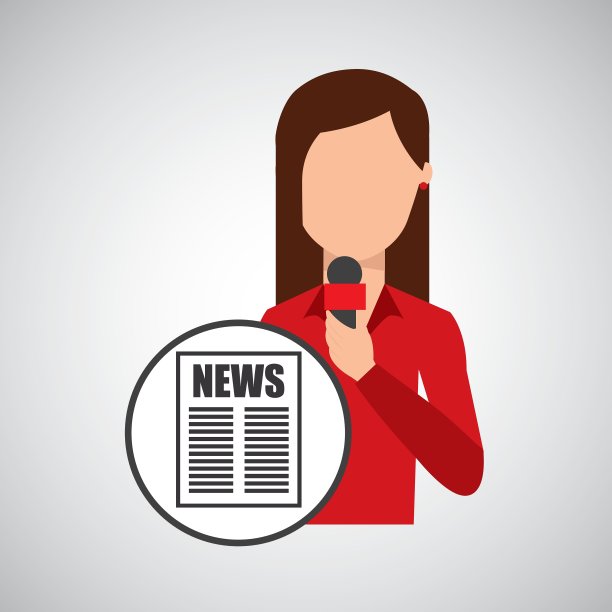 角色女记者新闻头条麦克风图片下载