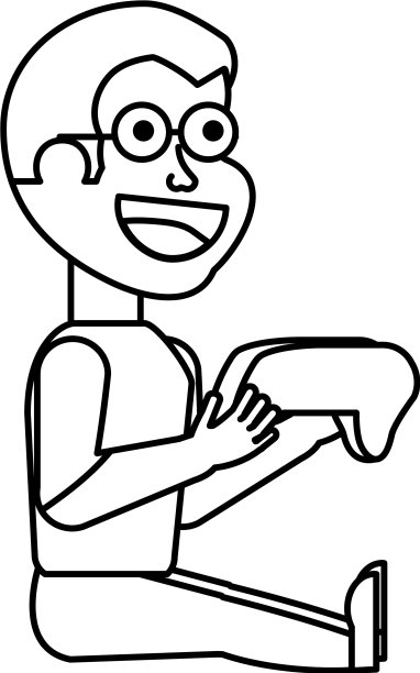 男孩和游戏控制角色坐在一起图片下载