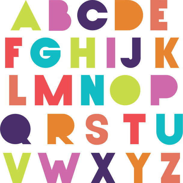 字母类型字体图片下载