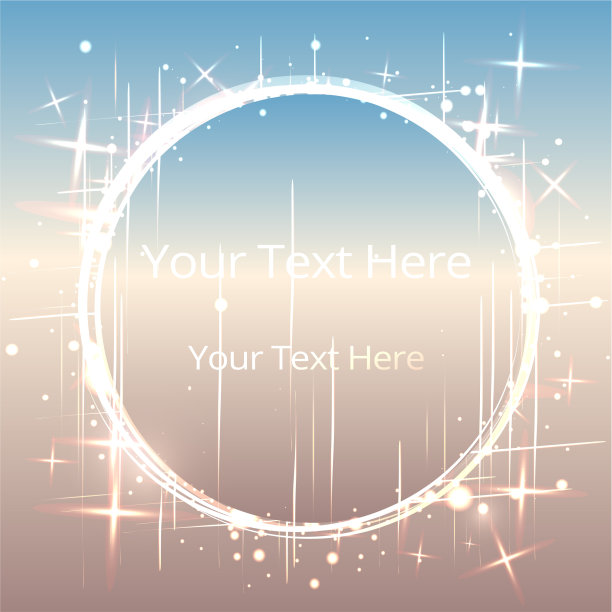 圆形闪亮的光，尘埃跟踪粒子框架上图片下载