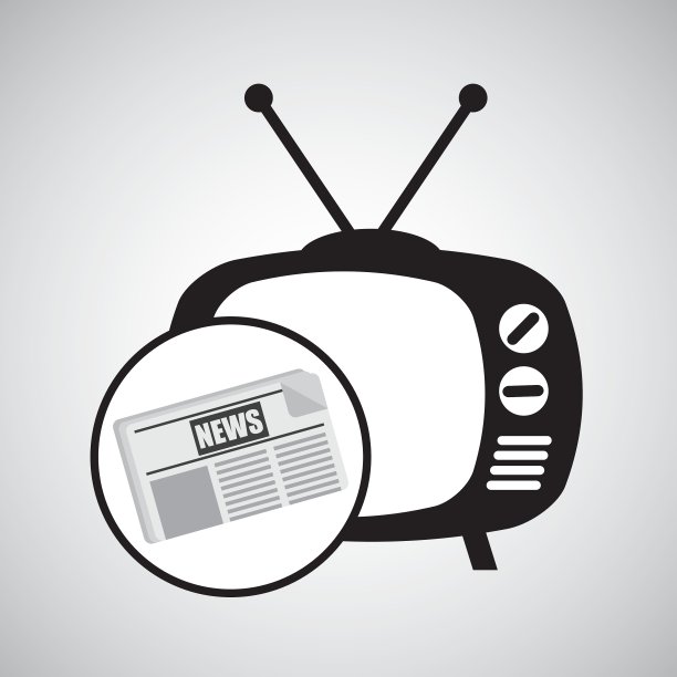 概念新闻电视复古图标图形图片下载