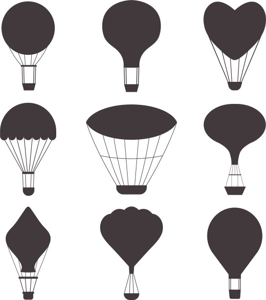 热气球的轮廓图片下载